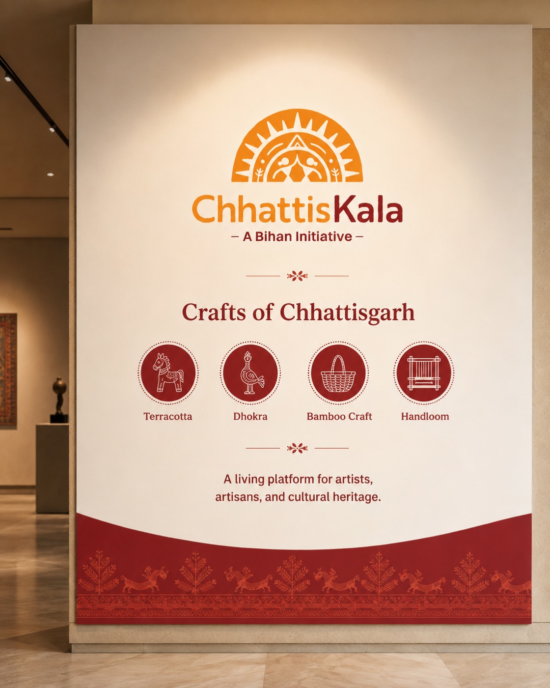Chhattiskala exhibition wall panel