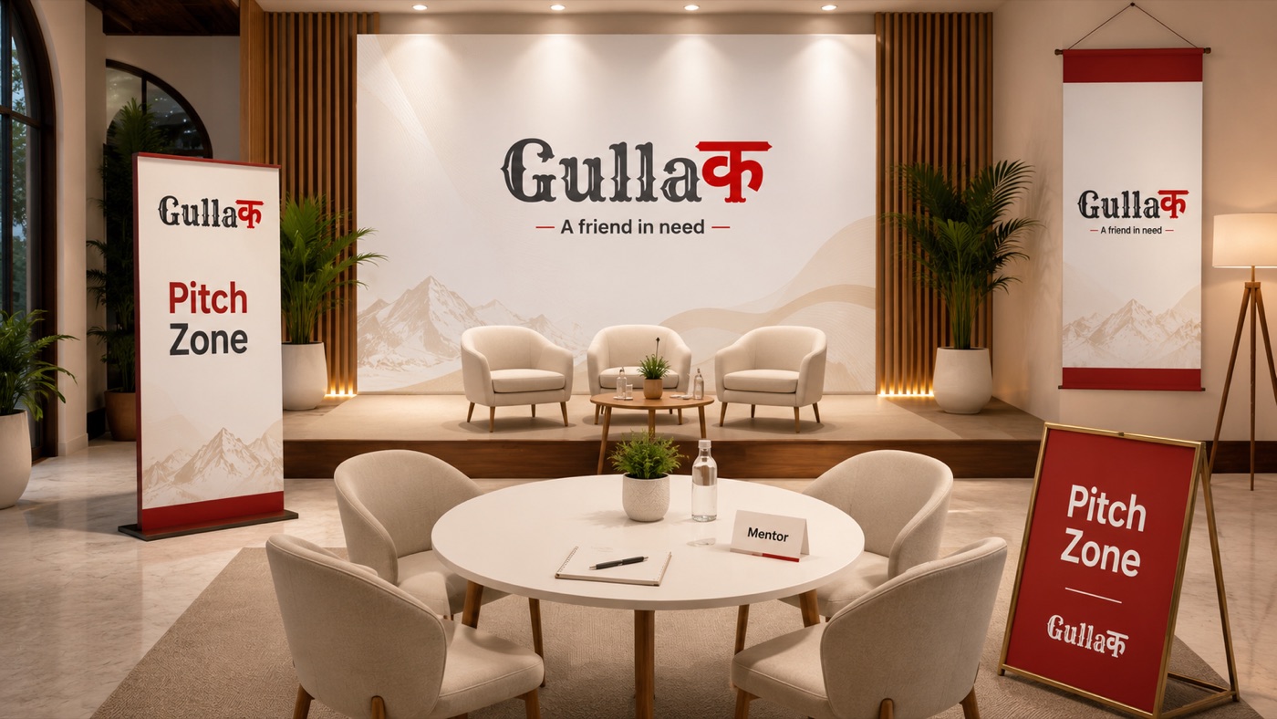 Gullak pitch zone with mentor table and standees