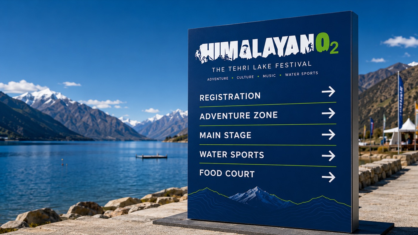 Himalayan O2 directional signage