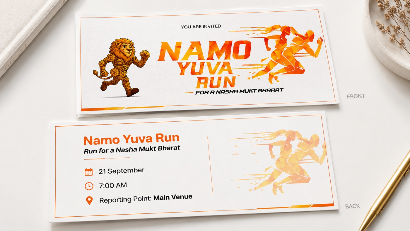 NaMo Yuva Run event invitation