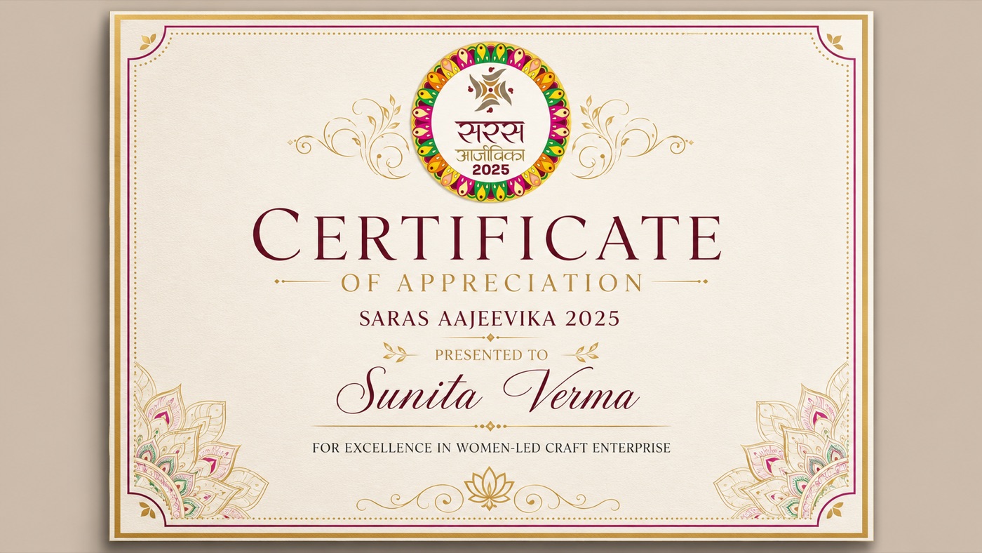Saras Aajeevika 2025 participation certificate