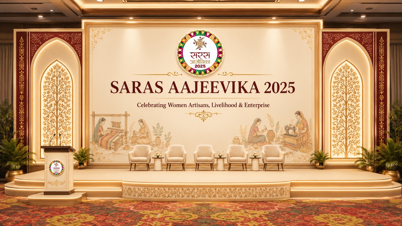 Saras Aajeevika 2025 main stage design